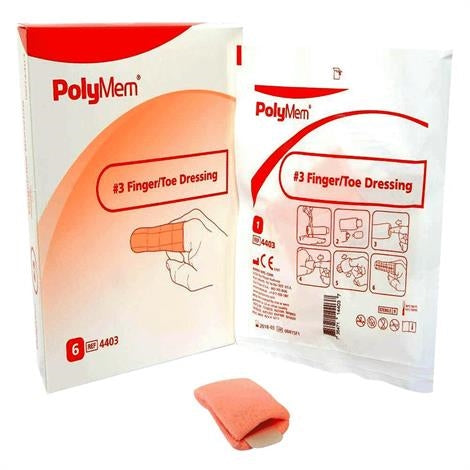 PolyMem Silver Finger And Toe Dressing