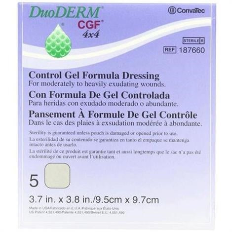 ConvaTec DuoDERM CGF Sterile Dressing - 4 x 4 inch - Square - 187660