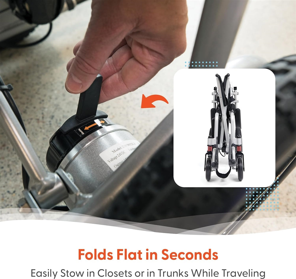 Journey Air Lightweight Folding Power Chair - 35 lbs