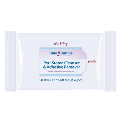 Safe N Simple Peri Stoma Adhesive Remover Wipes