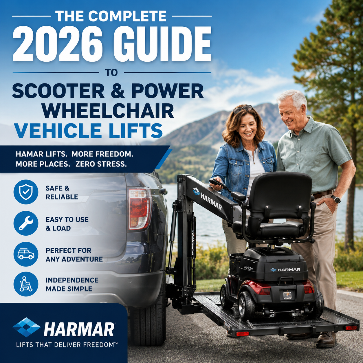 Getting your scooter or power chair into the car shouldn't be the hardest part of your day. This guide breaks down every Harmar lift we carry