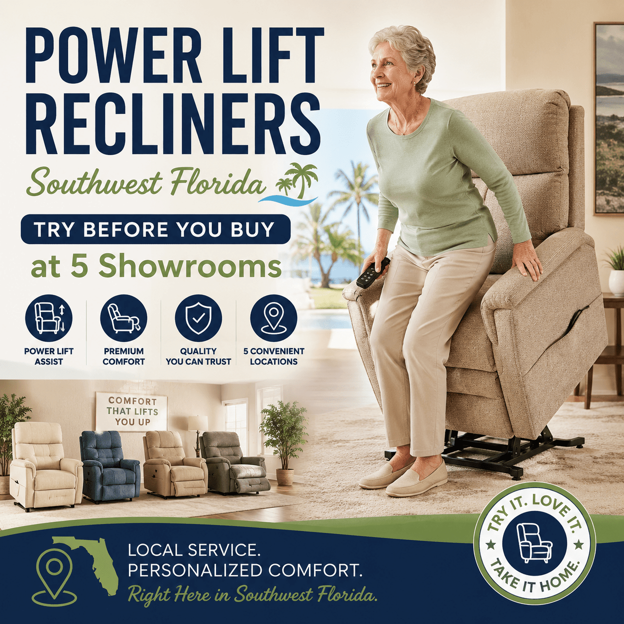 Power Lift Recliners Southwest Florida - Medical Department Store