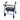McKesson Bariatric Heavy Duty Rollator - 400 lb. Capacity Folding Steel Walker with 8" Wheels