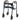 Drive Medical Clever Lite Walker Adult with 8" Casters – Dual Function Rollator Walker