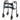 Drive Medical Clever Lite Walker Adult with 8" Casters – Dual Function Rollator Walker