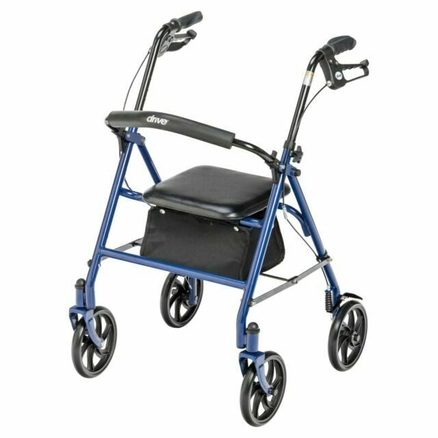 Drive 10257 4-Wheel Rollator with Back Support
