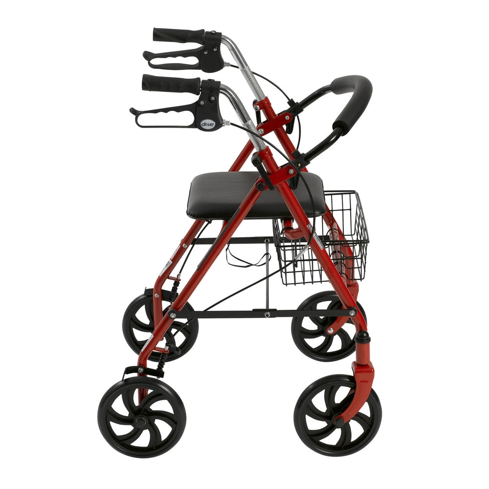 Drive 10257 4-Wheel Rollator with Back Support