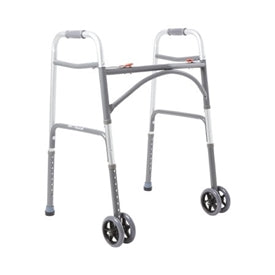 Bariatric Folding Walker with Wheels by McKesson