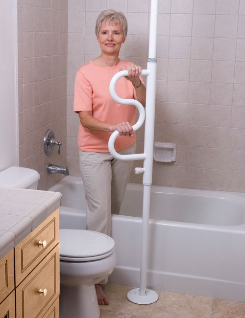 Stander Security Pole and Curve Grab Bar