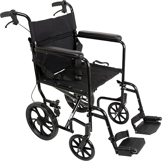 Probasics Aluminum Transport Chair with 12" Wheels