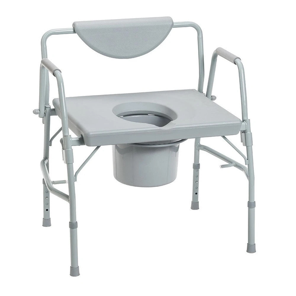 Drive 11135-1 Deluxe Bariatric Drop-Arm Commode – Extra Wide