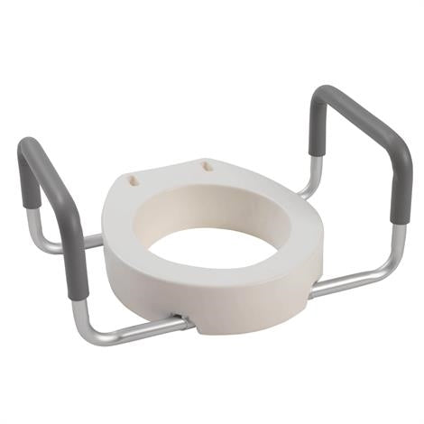 Drive Premium Raised Toilet Seat with Removable Arms Elongated