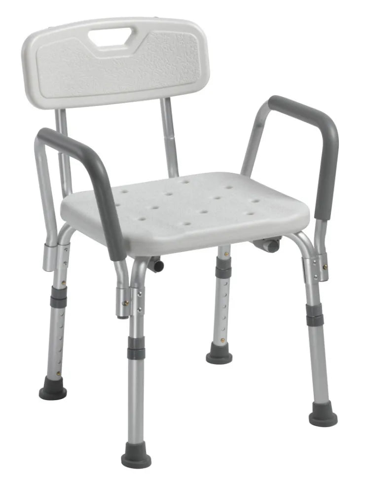 Drive Medical Bath Bench w/ Back And Removable Padded Arms