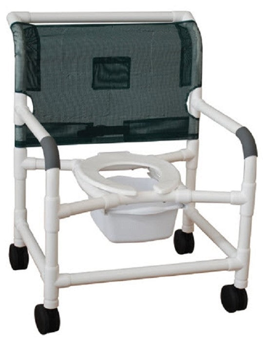 MJM Extra Wide PVC Shower Commode Chair 126-4-NB