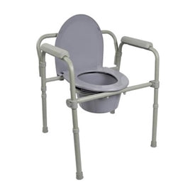 Mckesson Folding 3 in 1 Commode Chair Fixed Arms