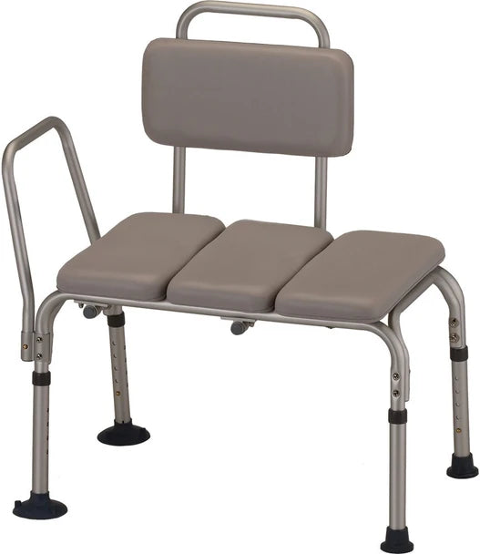 Nova Medical Padded Transfer Bench with Back – Bathtub Transfer Bench, 9080