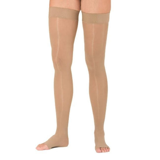 medi Assure 20-30 mmHg Thigh High Compression Stockings with Silicone Top Band Open Toe Leg CirculationHG