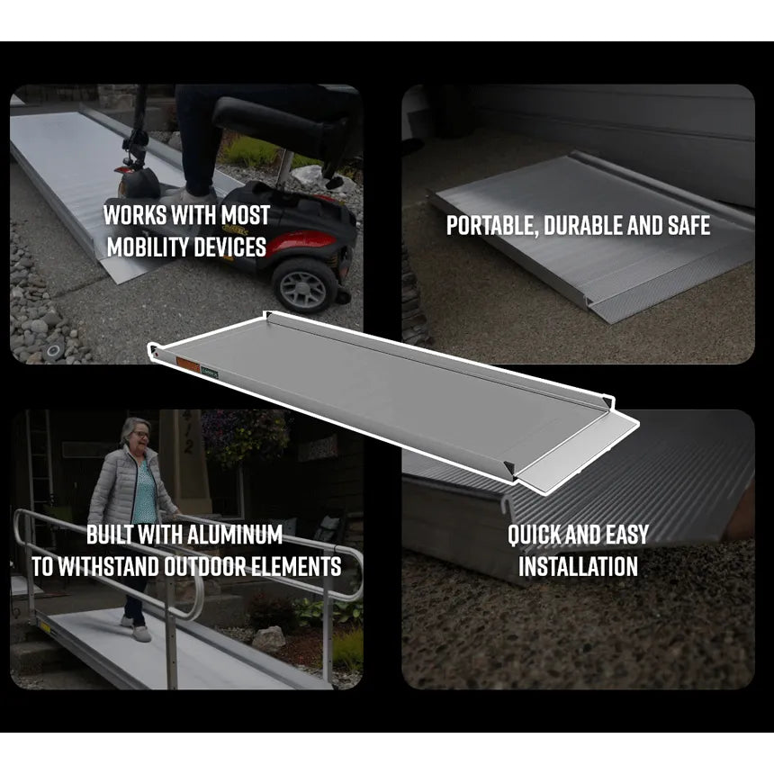 EZ-ACCESS GATEWAY 3G Solid Surface Ramp with Optional Handrails – Residential Wheelchair Ramp