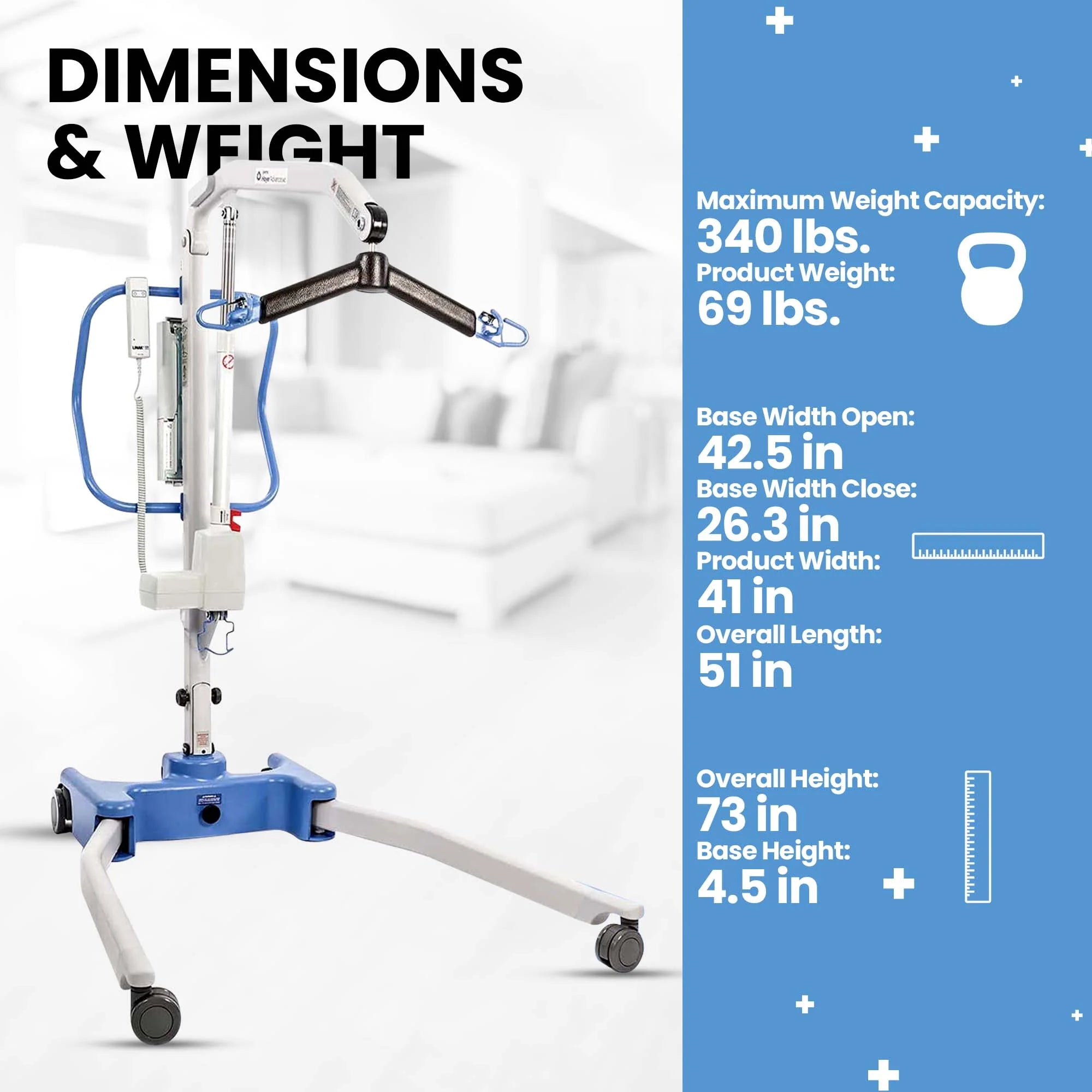 Hoyer Advance-E Professional Patient Lift – Portable Electric Patient Lift