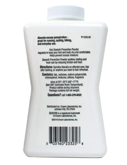 Zeasorb Prevention Super Absorbent Powder for Excess Moisture