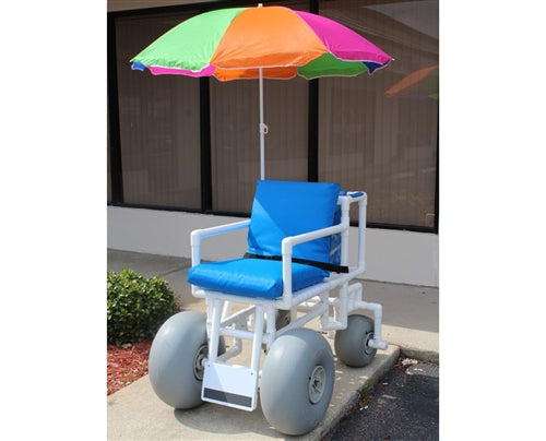 ROLLEEZ- WHEELEEZ: PVC Beach Wheelchair w/Swivel Back