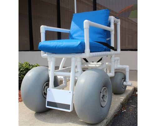 ROLLEEZ- WHEELEEZ: PVC Beach Wheelchair w/Swivel Back