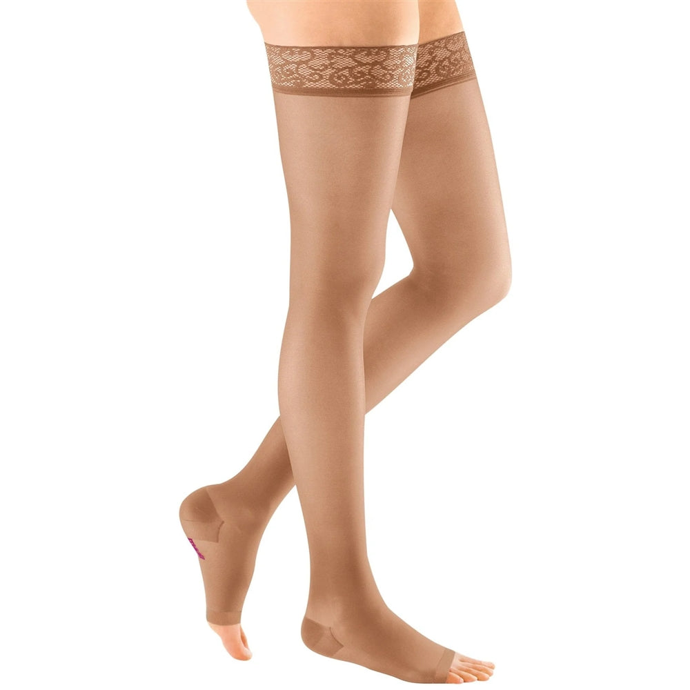 Mediven Sheer & Soft Women's Thigh High 20-30 mmHg, Open Toe Open Toe