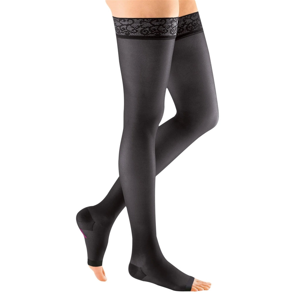 Mediven Sheer & Soft Women's Thigh High 20-30 mmHg, Open Toe Open Toe