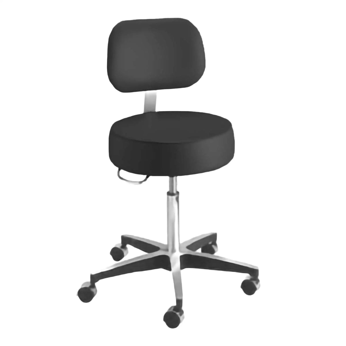 McKesson pneumatic exam stool with backrest, black