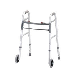 Nova Medical 2-Button Folding Walker - Petite Adult - 4ft 7in - 5ft