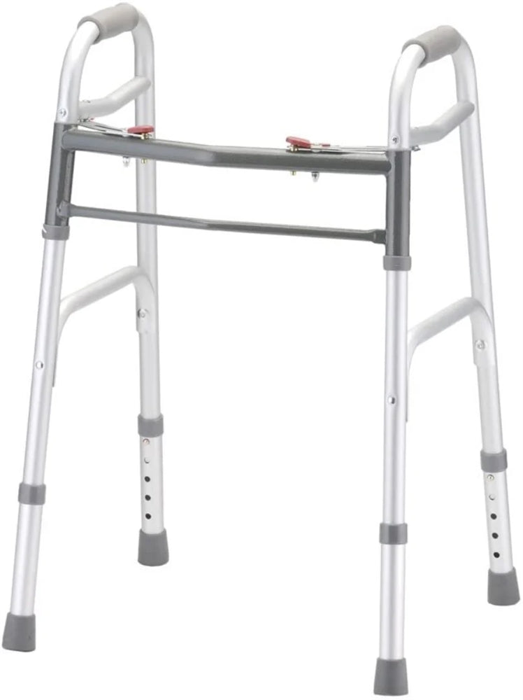 Nova Medical 2-Button Folding Walker - Petite Adult - 4ft 7in - 5ft