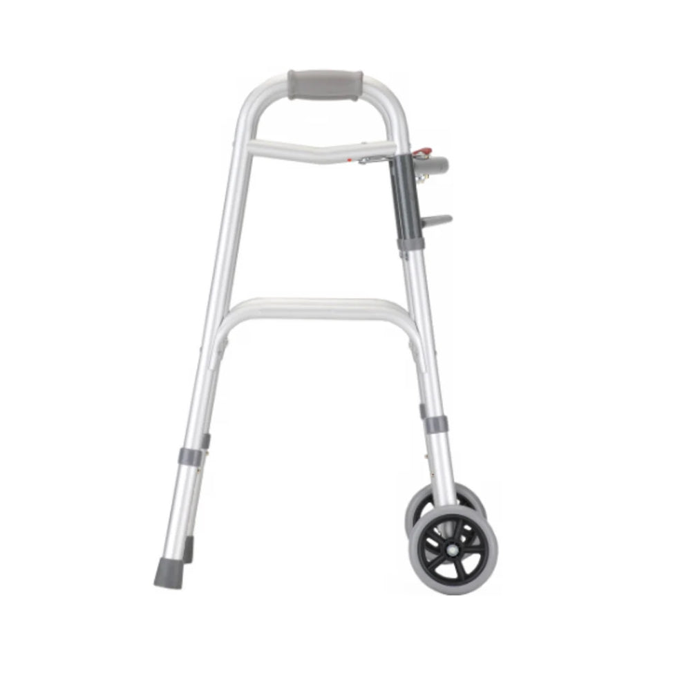 Nova Medical 2-Button Folding Walker - Petite Adult - 4ft 7in - 5ft