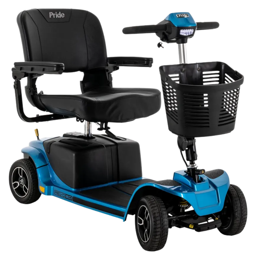 Pride Revo 2.0 4-Wheel Mobility Scooter – 375 lb Capacity with CTS Suspension