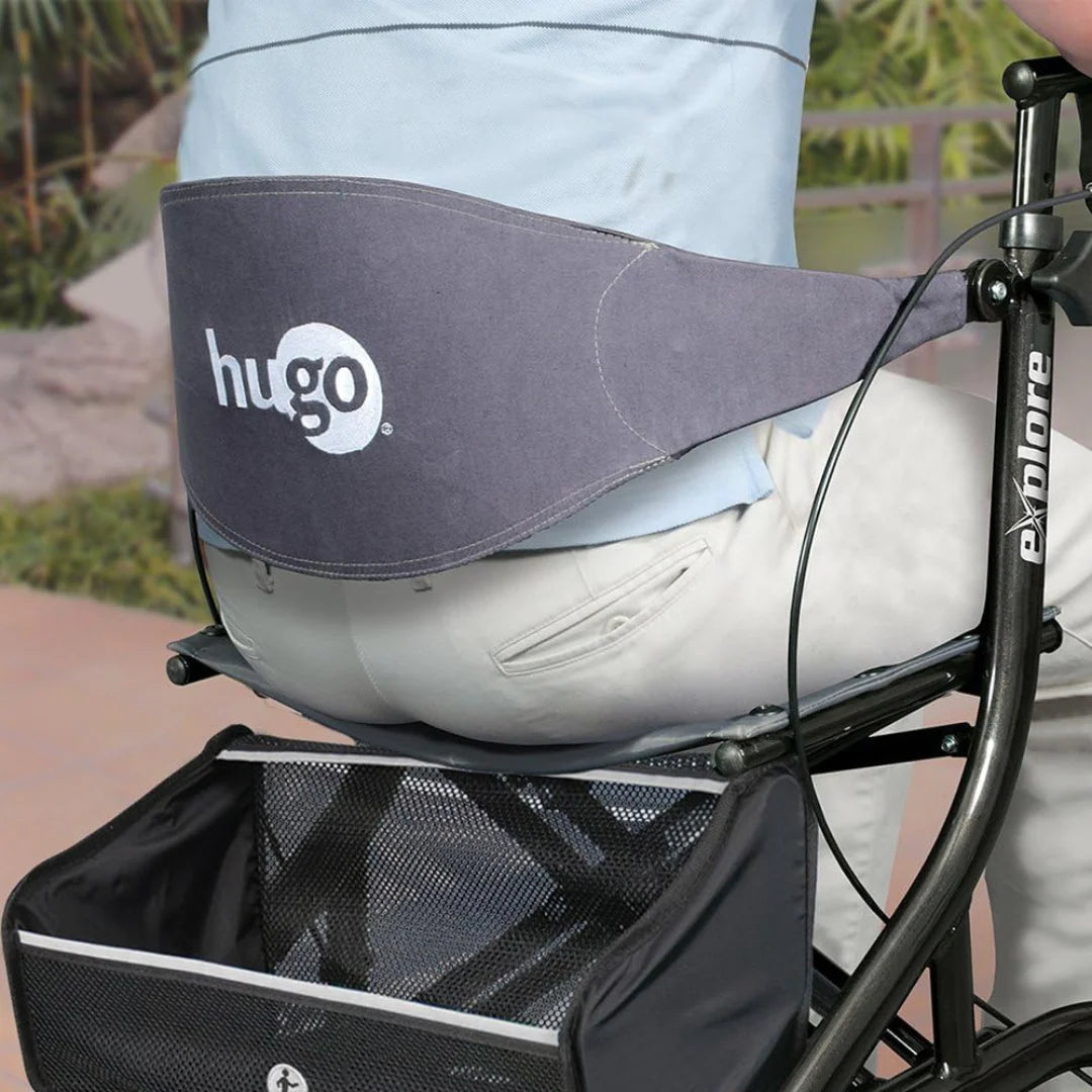 Hugo eXplore Side-Fold Rolling Walker Rollator with Seat