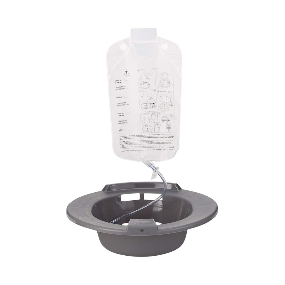 Sitz Bath McKesson Round Graphite Plastic 2000 mL Bag Graduated, 500 mL Increments