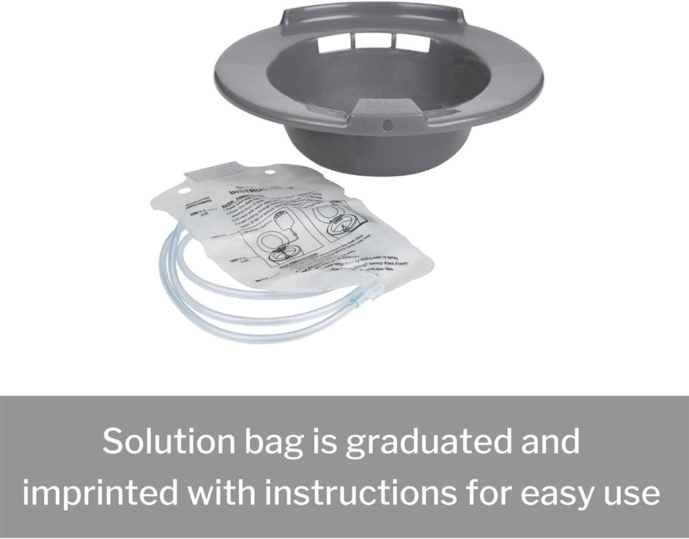 Sitz Bath McKesson Round Graphite Plastic 2000 mL Bag Graduated, 500 mL Increments