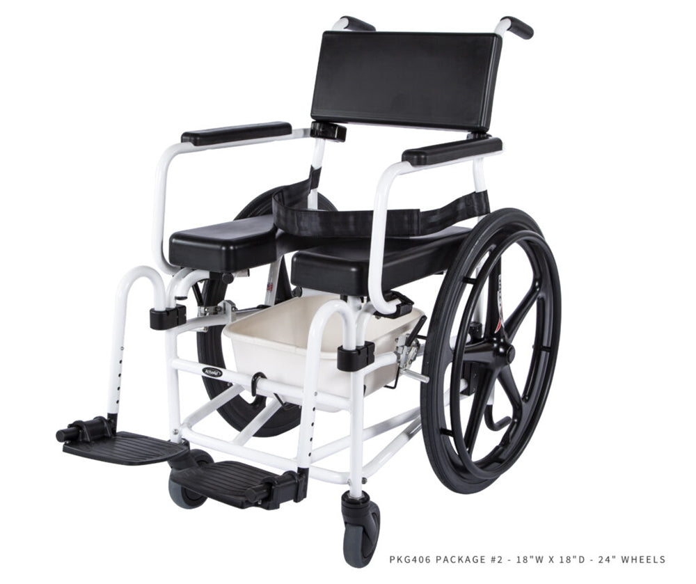 ACTIVEAID 600 Series Stainless Steel Shower/Commode Chair