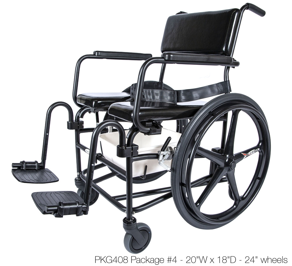 ACTIVEAID 600 Series Stainless Steel Shower/Commode Chair