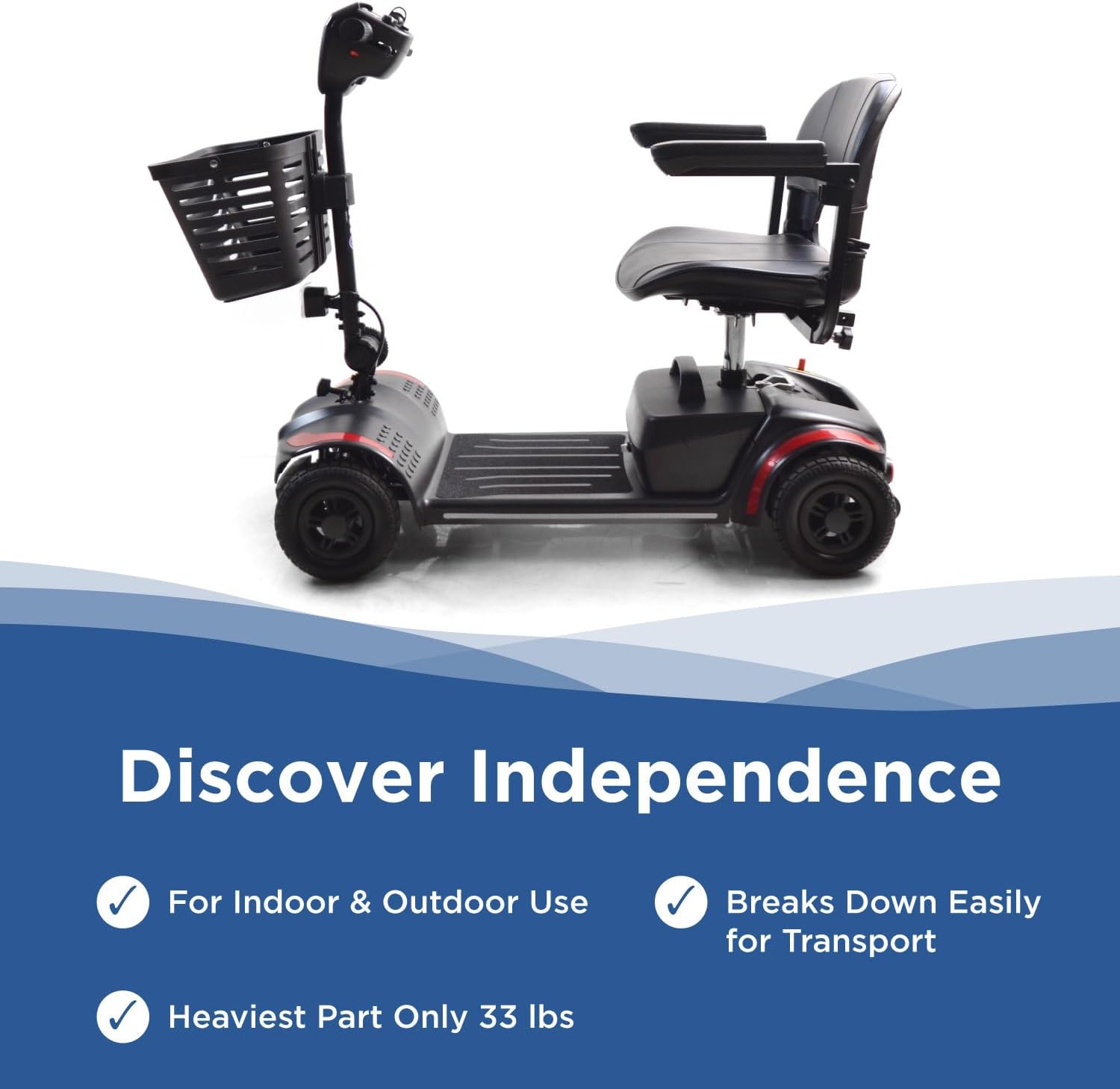 Journey Adventure Mobility Scooter – Lightweight, Electric, Motorized Travel Scooter