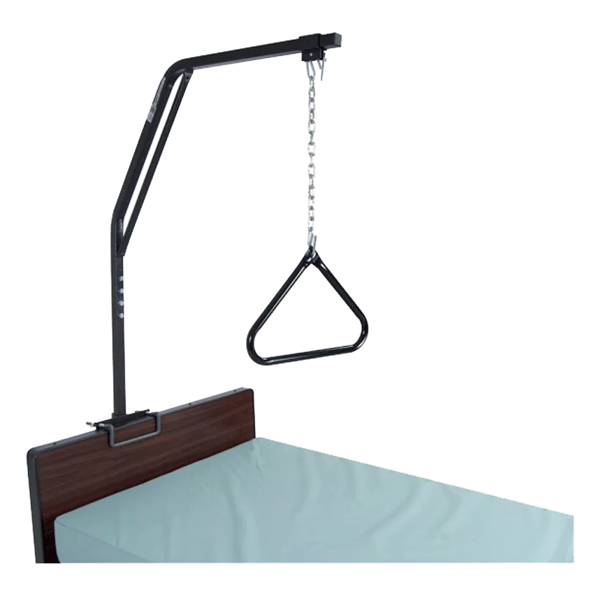 Drive Medical Trapeze Bar with Clamp for Hospital Bed – Brown Vein Finish (13009TRAPBV)