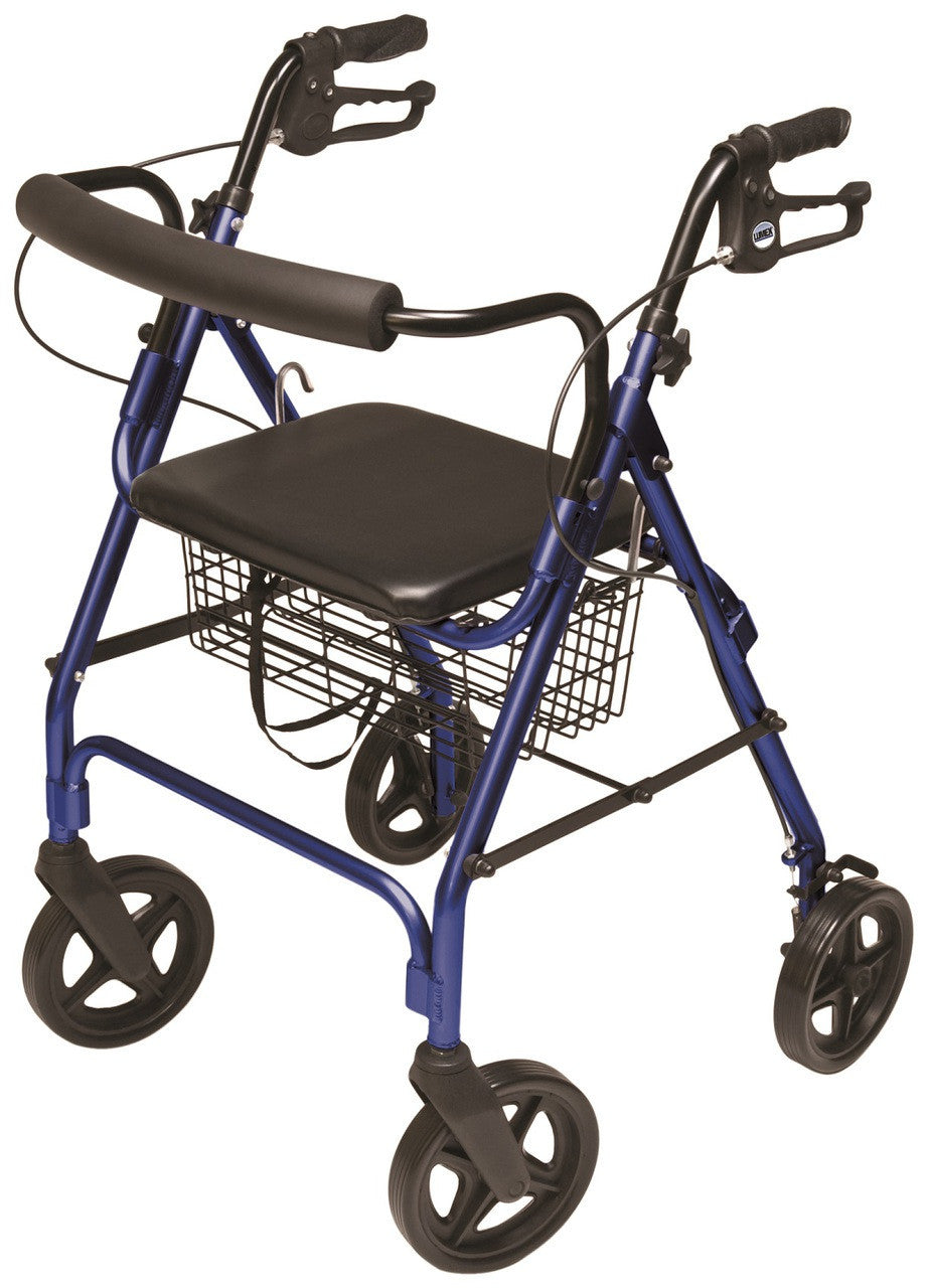 Lumex Walkabout Contour Deluxe Rollator RJ4805 – Lightweight 4-Wheel Rollator Walker with Seat