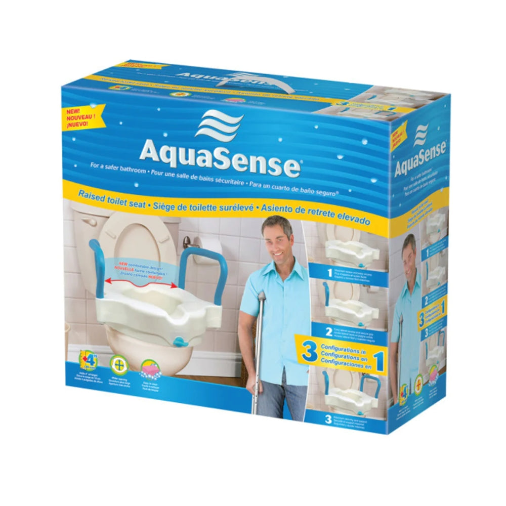 Drive Medical AquaSense 3-in-1 Contoured Raised Toilet Seat
