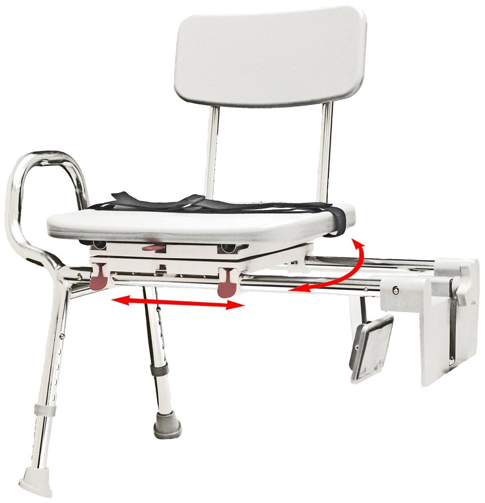 Eagle Health 77762 Tub Mount Sliding Swivel Transfer Bench