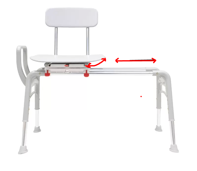 Eagle Health 78668 - Swivel & Sliding Ergo Transfer Bench