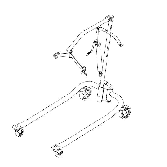 Invacare 9805P Hydraulic Patient Lift – 450 lb Manual Hoyer Lift for Home Transfers