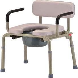 Nova Drop-Arm Padded Commode 8901W – Bedside Commode Chair