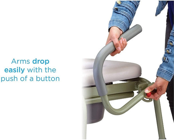 Nova Drop-Arm Padded Commode 8901W