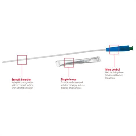 Hollister Apogee Essentials HC Hydrophilic Intermittent Catheter - Straight Tip