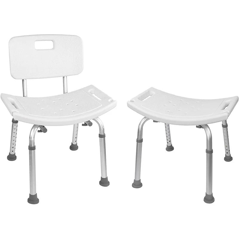 Tool-Free Spa Bathtub Adjustable Shower Chair Removable Back