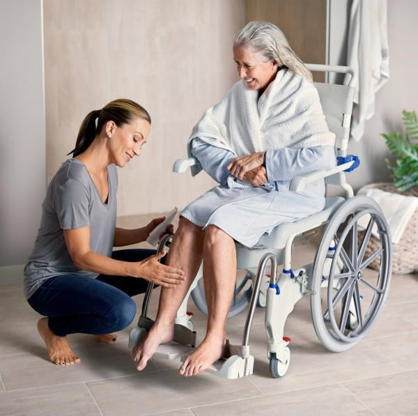 Aquatec Ocean Ergo Self-Propel Shower Commode Chair, A1641992